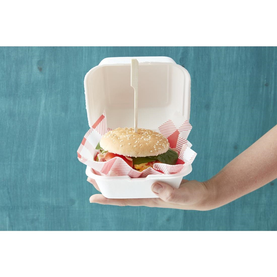 Fiesta Compostable kompostierbare Zuckerrohr Burgerboxen 15,3cm (500 Stück) 2 Fiesta Compostable kompostierbare Zuckerrohr Burgerboxen 15,3cm (500 Stück)
