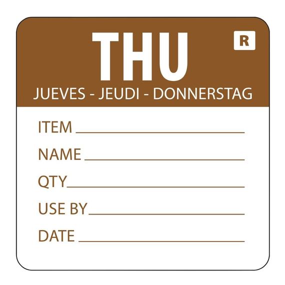 Hygiplas Farbcodesticker Donnerstag (500 Stück) Hygiplas Farbcodesticker Donnerstag (500 Stück)