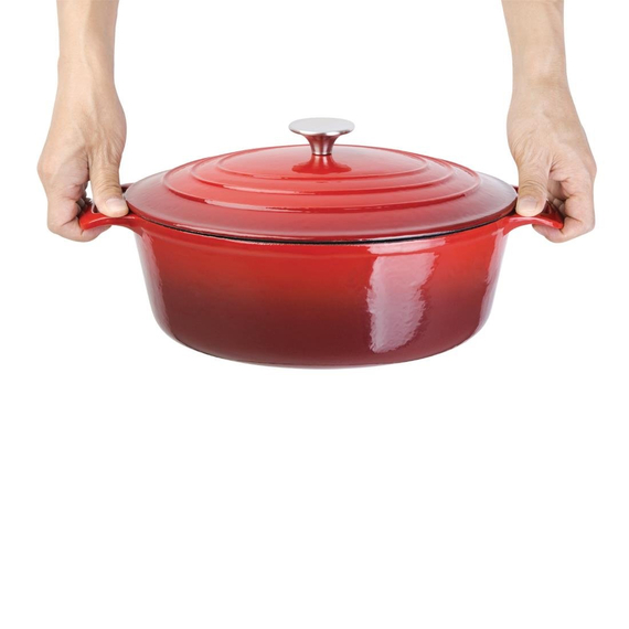 Vogue ovaler Schmortopf rot groß 6 Vogue ovaler Schmortopf rot groß