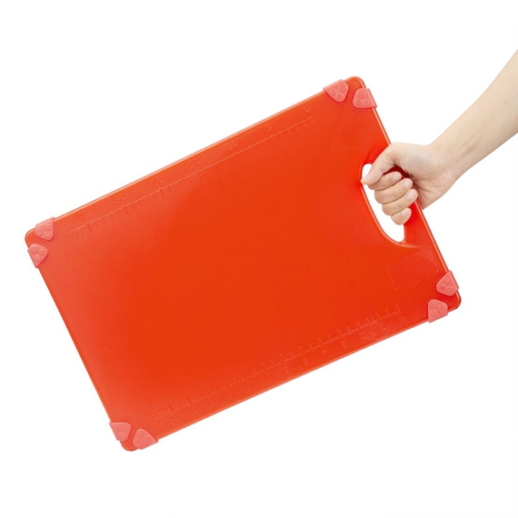 Hygiplas Commercial Grip Schneidebrett Rot 458x306mm 3 Hygiplas Commercial Grip Schneidebrett Rot 458x306mm