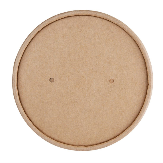 Fiesta Compostable Papierdeckel 11,8cm für Suppenbecher (500 Stück) Fiesta Compostable Papierdeckel 11,8cm für Suppenbecher (500 Stück)