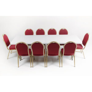 Bolero rechteckiger Klapptisch weiß 244cm