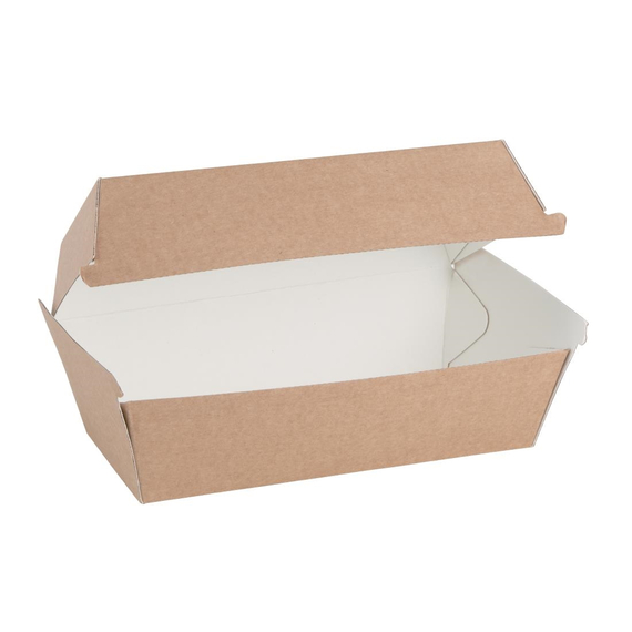 Fiesta Compostable kompostierbare Hamburgerboxen Kraft klein 172mm (200 Stück) 3 Fiesta Compostable kompostierbare Hamburgerboxen Kraft klein 172mm (200 Stück)