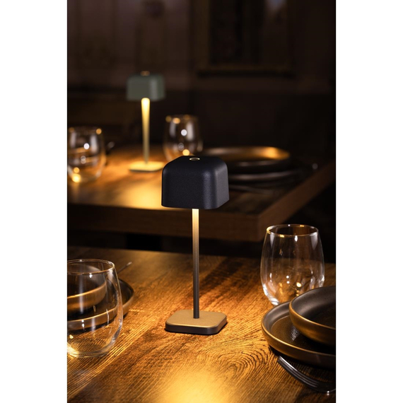 Olympia Lucca Tischlampe Quadratische Kuppel Grau 200mm 6 Olympia Lucca Tischlampe Quadratische Kuppel Grau 200mm