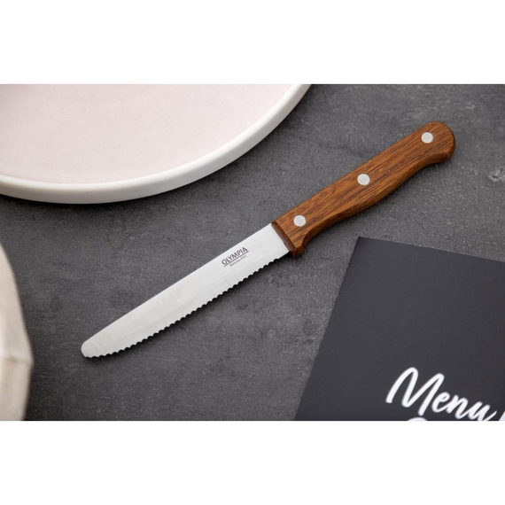 Olympia abgerundete Steakmesser Holz (12 Stück) 6 Olympia abgerundete Steakmesser Holz (12 Stück)