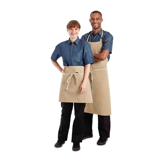 Chef Works Urban Austin Denim halbe Bistroschürze Natur Chef Works Urban Austin Denim halbe Bistroschürze Natur