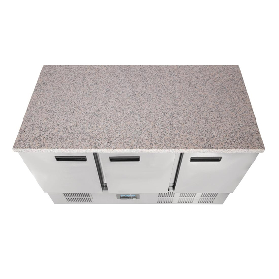 Polar Serie G Thekenkühltisch mit Marmorarbeitsfläche 3-türig 368Ltr 5 Polar Serie G Thekenkühltisch mit Marmorarbeitsfläche 3-türig 368Ltr