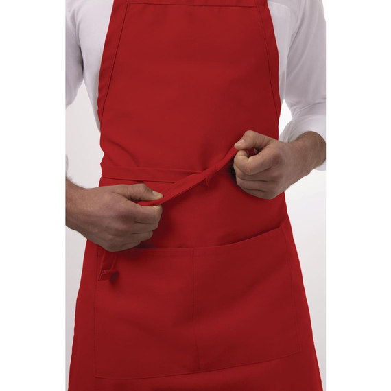 Chef Works Latzschürze Rot 4 Chef Works Latzschürze Rot