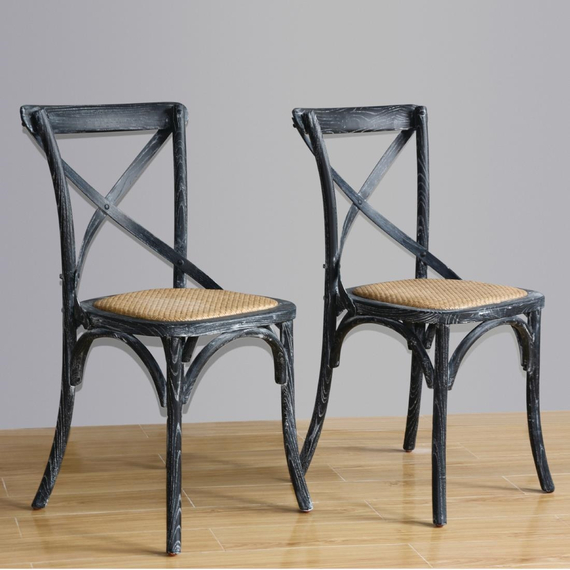 Bolero Esszimmerstühle Birkenholz gewaschenes Schwarz (2 Stück) 6 Bolero Esszimmerstühle Birkenholz gewaschenes Schwarz (2 Stück)
