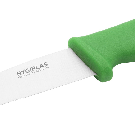 Hygiplas Gemüsemesser Wellenschliff 10cm grün 2 Hygiplas Gemüsemesser Wellenschliff 10cm grün