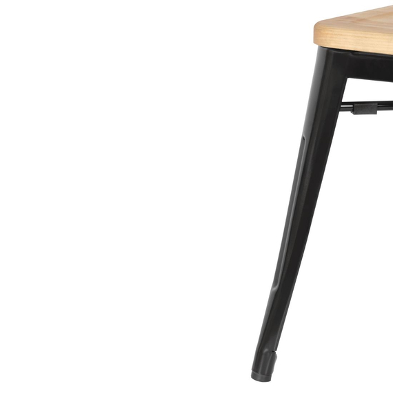Bolero Bistro Hocker mit Holzsitzpolster Schwarz (4er Pack) (4 Stück) 2 Bolero Bistro Hocker mit Holzsitzpolster Schwarz (4er Pack) (4 Stück)