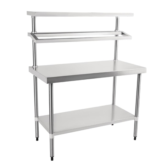 Vogue Edelstahl Arbeitstisch mit Aufsatz 120cm 9 Vogue Edelstahl Arbeitstisch mit Aufsatz 120cm