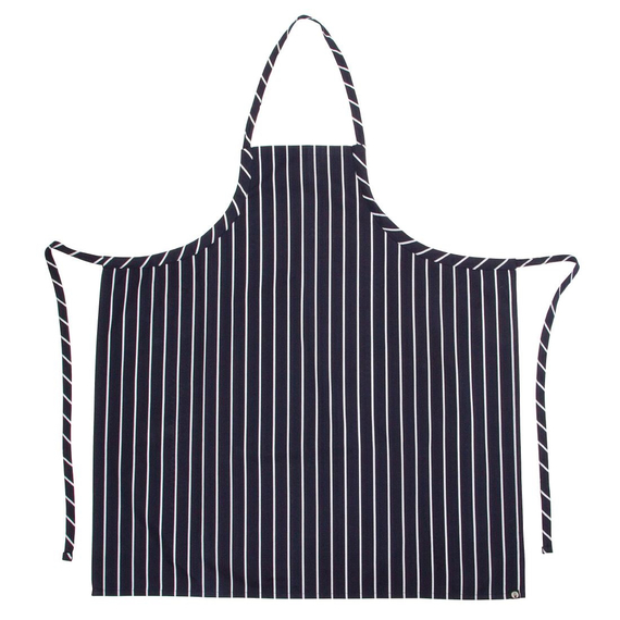 Chef Works Premium Woven Bib Apron Marineblau und Weiß gestreift 5 Chef Works Premium Woven Bib Apron Marineblau und Weiß gestreift