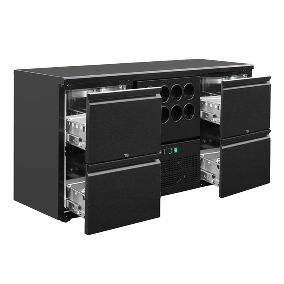 Polar Serie U Barkühlschrank 4 Schubladen mit Flaschenkühlbereich (8 Flaschen) 3 Polar Serie U Barkühlschrank 4 Schubladen mit Flaschenkühlbereich (8 Flaschen)
