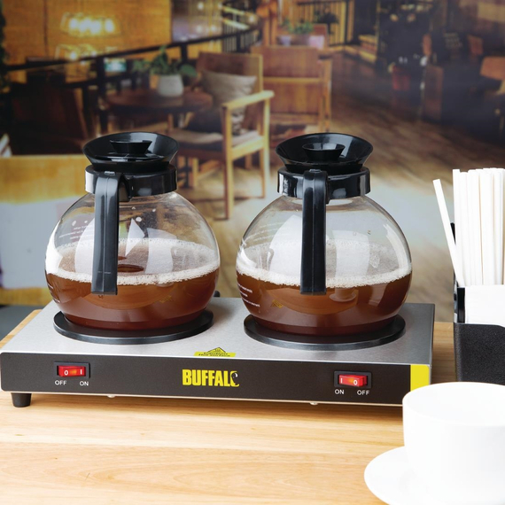 Buffalo doppelte Kaffeewarmhalteplatte 6 Buffalo doppelte Kaffeewarmhalteplatte