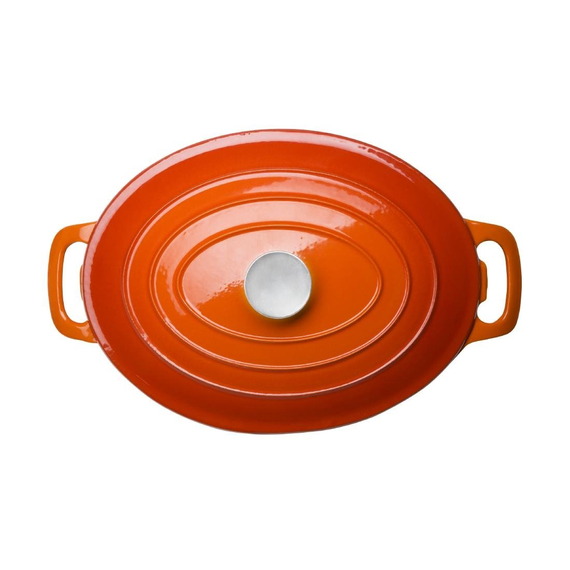 Vogue ovaler Schmortopf orange groß 5 Vogue ovaler Schmortopf orange groß