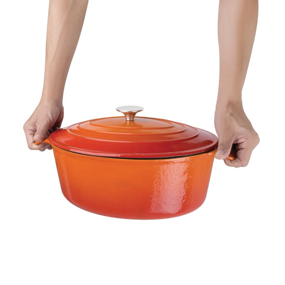 Vogue ovaler Schmortopf orange 3 Vogue ovaler Schmortopf orange
