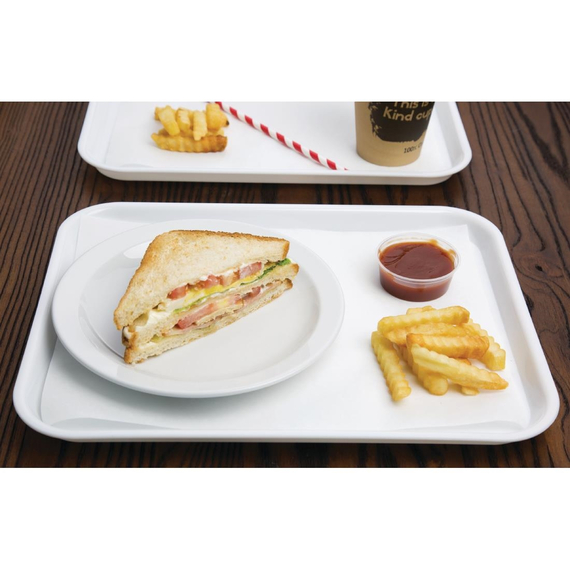 Olympia Kristallon Polypropylen Fast Food Tablett Weiß Klein 345mm 5 Olympia Kristallon Polypropylen Fast Food Tablett Weiß Klein 345mm