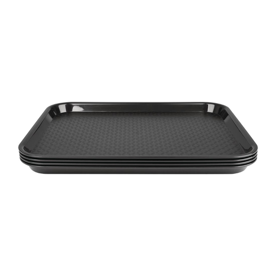Olympia Kristallon Polypropylen Fast Food Tablett Schwarz Klein 345mm 2 Olympia Kristallon Polypropylen Fast Food Tablett Schwarz Klein 345mm