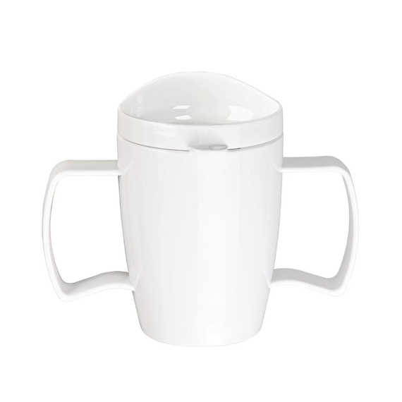 Olympia Kristallon Heritage Doppelhenkelbecher mit Deckel Weiß 300ml (4 Stück) Olympia Kristallon Heritage Doppelhenkelbecher mit Deckel Weiß 300ml (4 Stück)