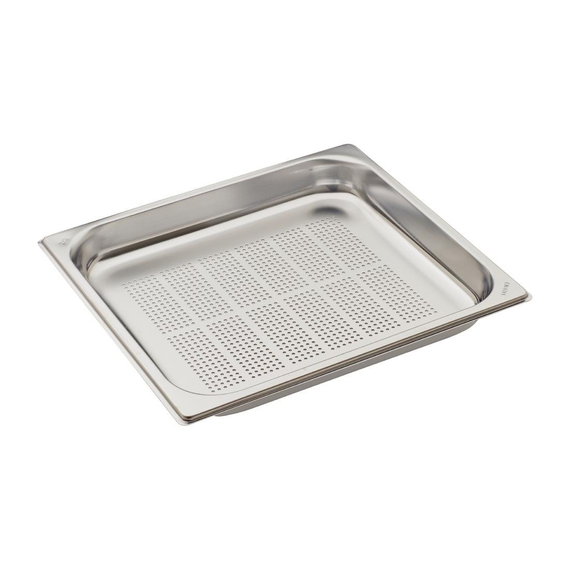 Gastro M gelochter GN-Behälter Edelstahl GN2/3 4cm Gastro M gelochter GN-Behälter Edelstahl GN2/3 4cm