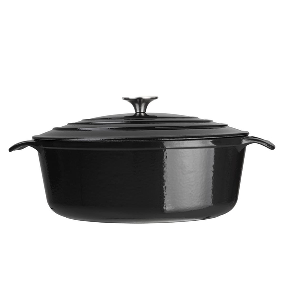 Vogue ovaler Schmortopf schwarz 2 Vogue ovaler Schmortopf schwarz