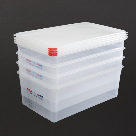 Araven Polypropylen 1/1 Gastronorm Lebensmittel-Aufbewahrungsbox 28Ltr (4 Stück) 2 Araven Polypropylen 1/1 Gastronorm Lebensmittel-Aufbewahrungsbox 28Ltr (4 Stück)