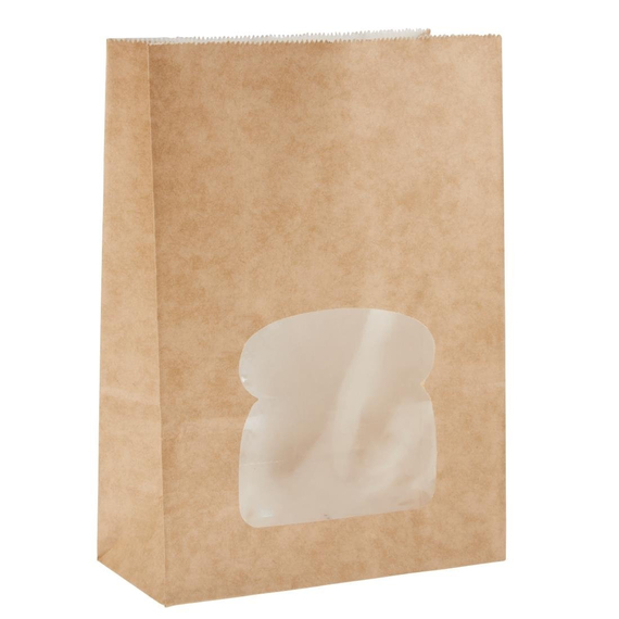 Colpac Recycelbare Sandwichtüten aus Papier mit Sichtfenster braun (250 Stück) Colpac Recycelbare Sandwichtüten aus Papier mit Sichtfenster braun (250 Stück)