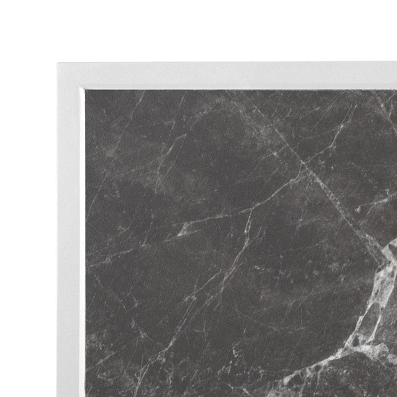 Bolero Dark Granite Effect Outdoor-Tischplatte aus gehärtetem Glas, weiße Zierleiste, 700 mm 2 Bolero Dark Granite Effect Outdoor-Tischplatte aus gehärtetem Glas, weiße Zierleiste, 700 mm