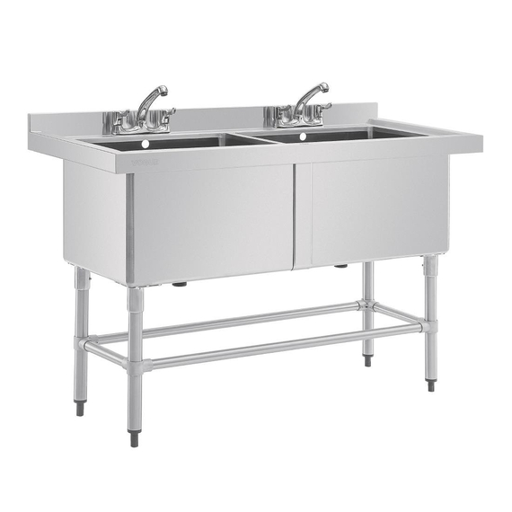Vogue tiefer Spültisch Doppelbecken 141cm lang 1 Vogue tiefer Spültisch Doppelbecken 141cm lang