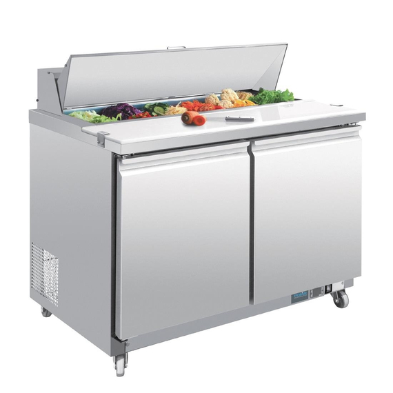 Polar U-Serie Doppeltür Saladette mit Vorbereitungstheke und Kühlschrank 405Ltr 1 Polar U-Serie Doppeltür Saladette mit Vorbereitungstheke und Kühlschrank 405Ltr
