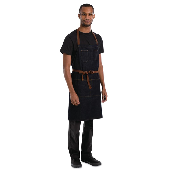 Chef Works Urban Memphis Lätzchenschürze Indigo 2 Chef Works Urban Memphis Lätzchenschürze Indigo