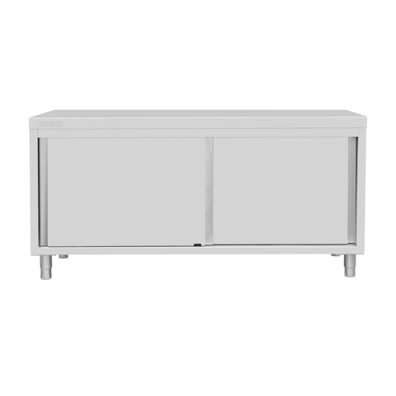 Vogue Standbodenschrank Edelstahl 900x1800x600mm 1 Vogue Standbodenschrank Edelstahl 900x1800x600mm
