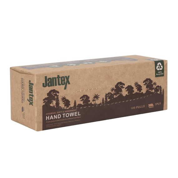 Jantex Green 100% Recyceltes Handtuch 1-lagig 100 Blatt (36 Stück) 1 Jantex Green 100% Recyceltes Handtuch 1-lagig 100 Blatt (36 Stück)