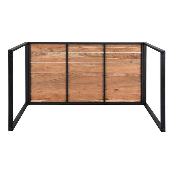 Bolero Industrie-Stehtisch aus Stahl und Akazie, 1800 x 900 mm 4 Bolero Industrie-Stehtisch aus Stahl und Akazie, 1800 x 900 mm