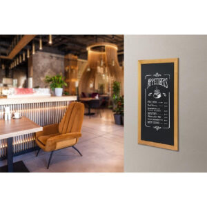 Securit lange Wandtafel Teakoptik 120 x 56cm