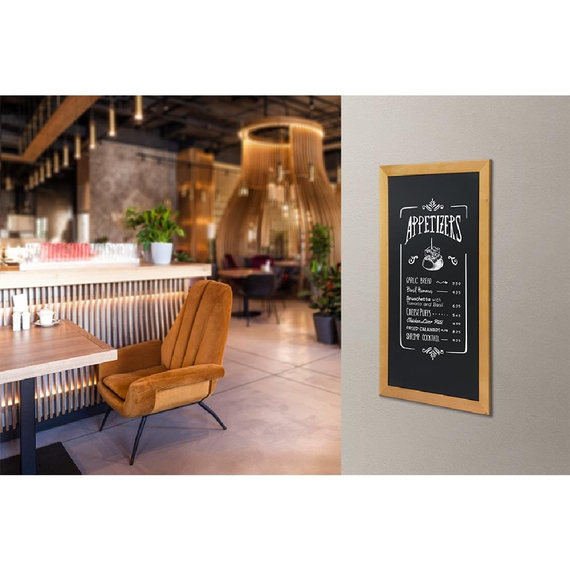 Securit lange Wandtafel Teakoptik 120 x 56cm Securit lange Wandtafel Teakoptik 120 x 56cm
