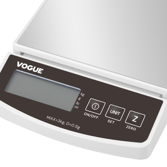 Vogue Elektronische Waage 3kg 2 Vogue Elektronische Waage 3kg