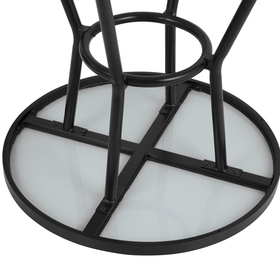 Bolero Marston runder Outdoor Tisch Schwarz 700mm 4 Bolero Marston runder Outdoor Tisch Schwarz 700mm