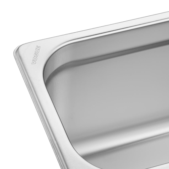 Vogue Edelstahl Gastronorm 2/4 Tray 150mm 3 Vogue Edelstahl Gastronorm 2/4 Tray 150mm
