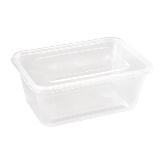 Fiesta Recycelbare Plastikbehälter für die Mikrowelle mit Deckel Groß 1000ml (250 Stück) Fiesta Recycelbare Plastikbehälter für die Mikrowelle mit Deckel Groß 1000ml (250 Stück)
