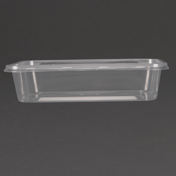 Fiesta Recyclingfähige Plastik-Mikrowellenbehälter mit Deckel Klein 500ml (250 Stück) 2 Fiesta Recyclingfähige Plastik-Mikrowellenbehälter mit Deckel Klein 500ml (250 Stück)