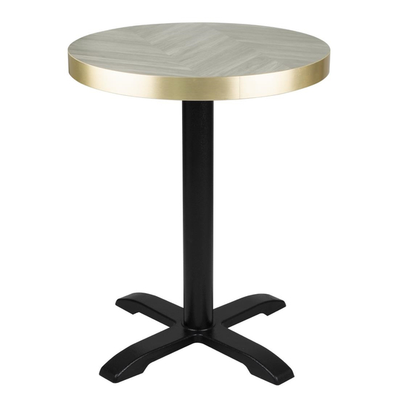 Bolero, vorgebohrte runde Tischplatte im Chevron-Design, 600 mm 5 Bolero, vorgebohrte runde Tischplatte im Chevron-Design, 600 mm