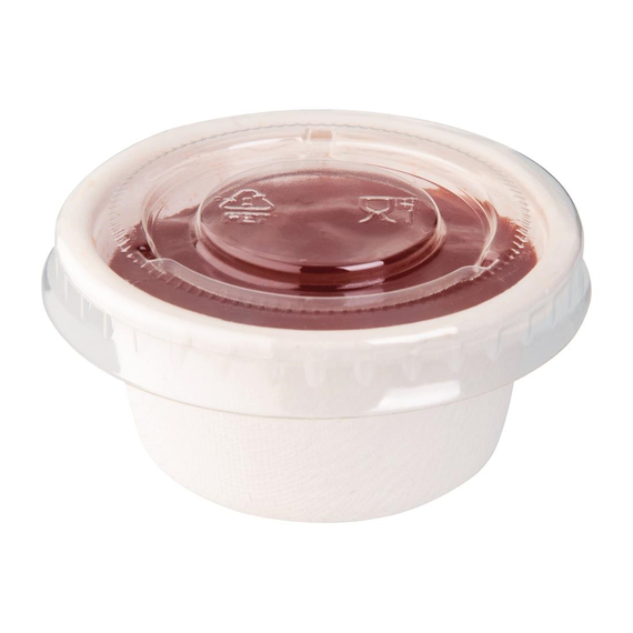 Fiesta Becherdeckel aus recycelbarem PET-Bagasse, transparent (1000 Stück) 2 Fiesta Becherdeckel aus recycelbarem PET-Bagasse, transparent (1000 Stück)