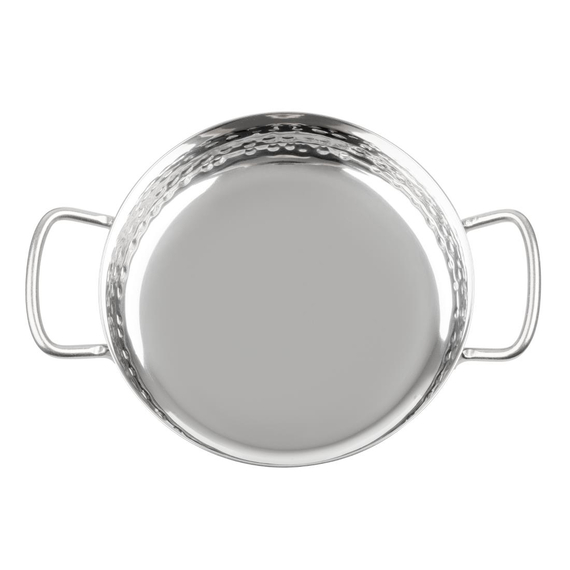 Olympia Tischpräsentationsschale Edelstahl gehämmert 125mm 2 Olympia Tischpräsentationsschale Edelstahl gehämmert 125mm