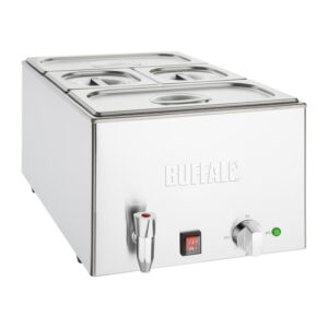 Buffalo Bain Marie mit Ablasshahn und Schalen