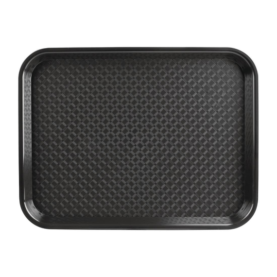 Olympia Kristallon Polypropylen Fast Food Tablett Schwarz Klein 345mm Olympia Kristallon Polypropylen Fast Food Tablett Schwarz Klein 345mm