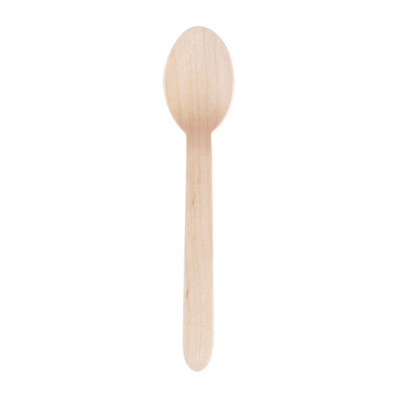 Fiesta Kompostierbare Dessertlöffel aus Holz (Packung mit 100 Stück) 2 Fiesta Kompostierbare Dessertlöffel aus Holz (Packung mit 100 Stück)
