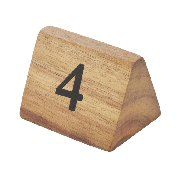Olympia Akazien Tisch-Nummernschilder Zahlen 1-10 Olympia Akazien Tisch-Nummernschilder Zahlen 1-10