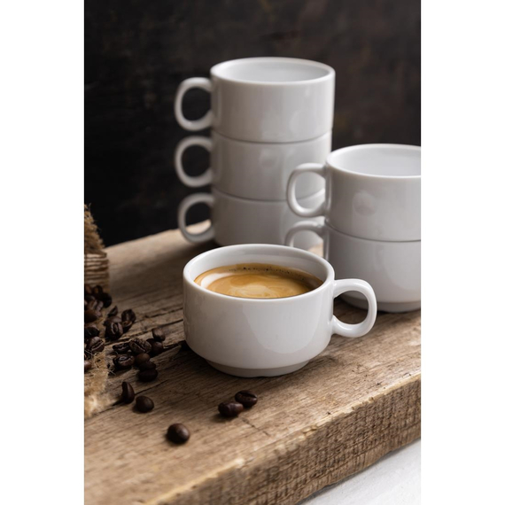Olympia Whiteware stapelbare Espressotassen 85ml 3oz (12 Stück) 7 Olympia Whiteware stapelbare Espressotassen 85ml 3oz (12 Stück)